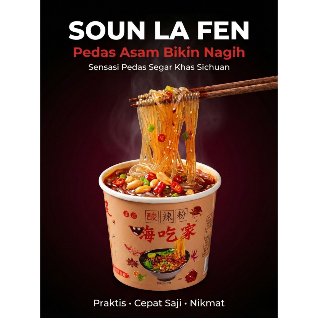 Suan La Fen Spicy And Sour Glass Noodle Rasa Pedas Asem