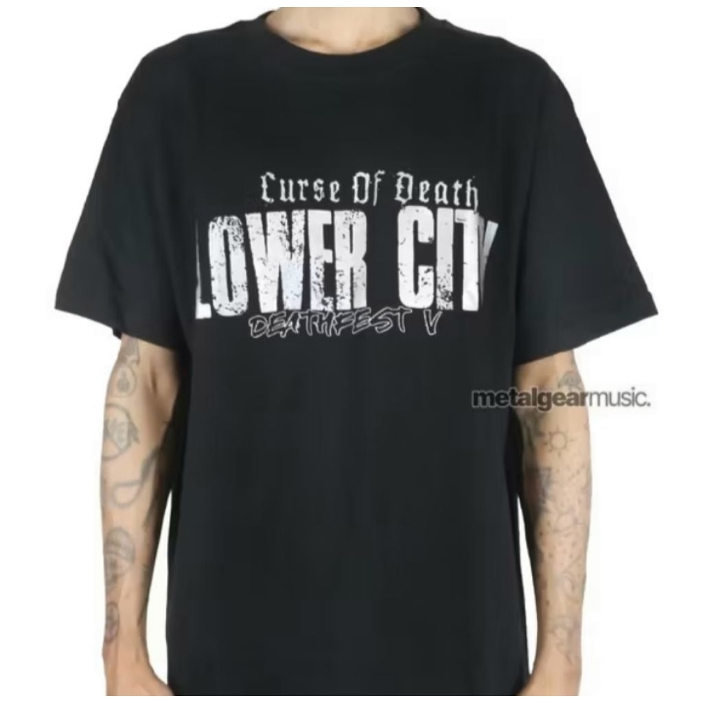 tshirt flower city deathfest logo silver