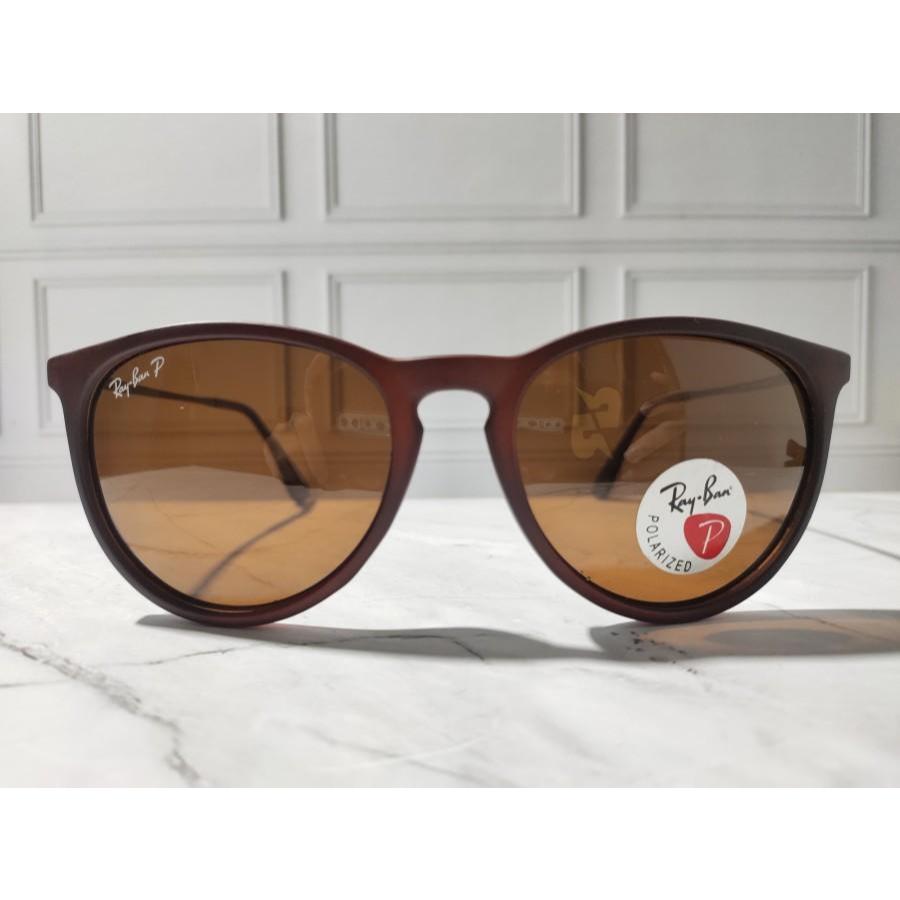 Kacamata Rayban Erika RB4171 Brown Lensa Polarized Full set Original