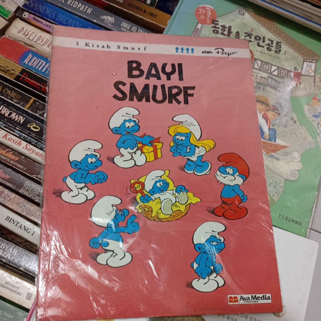 komik warna bayi smurf