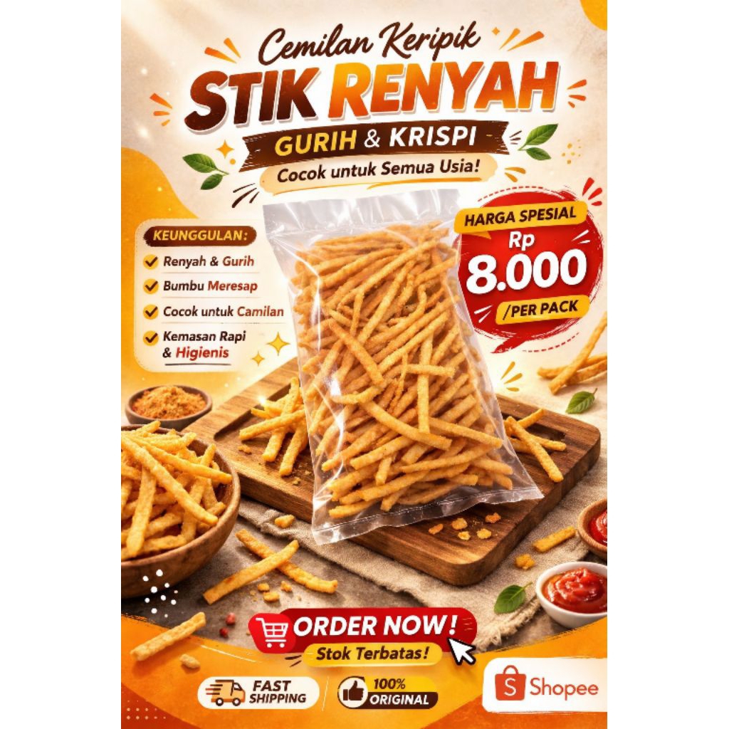 Sistik Bawang Aneka Rasa Gurih 200 gr STIK Bawang / Bawang STICK /STIK Bali Rasa Gurih -200gr