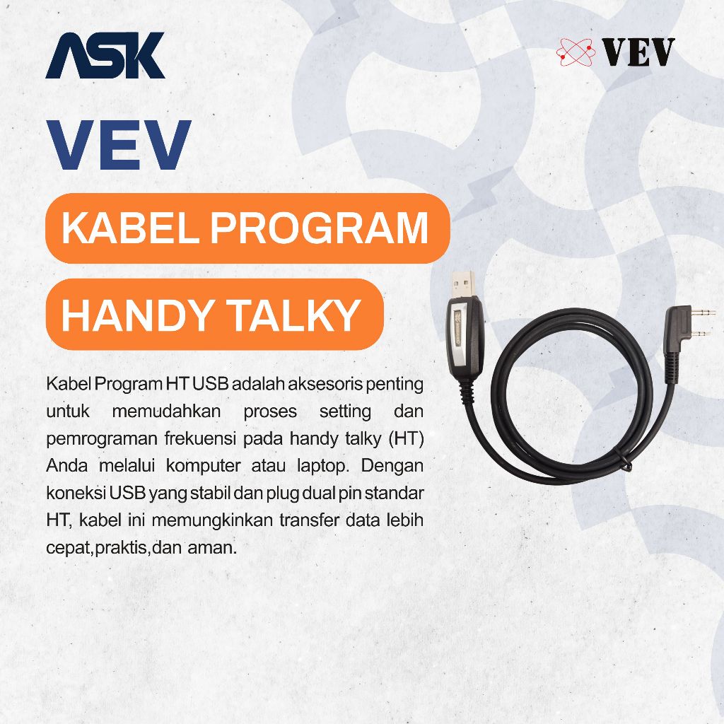 Kabel Program Handy Talky VEV / Kabel Prog HT VEV