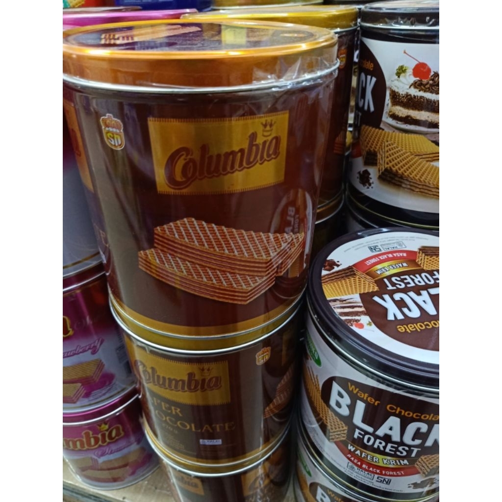 Columbia wafer chocolate kaleng 270g