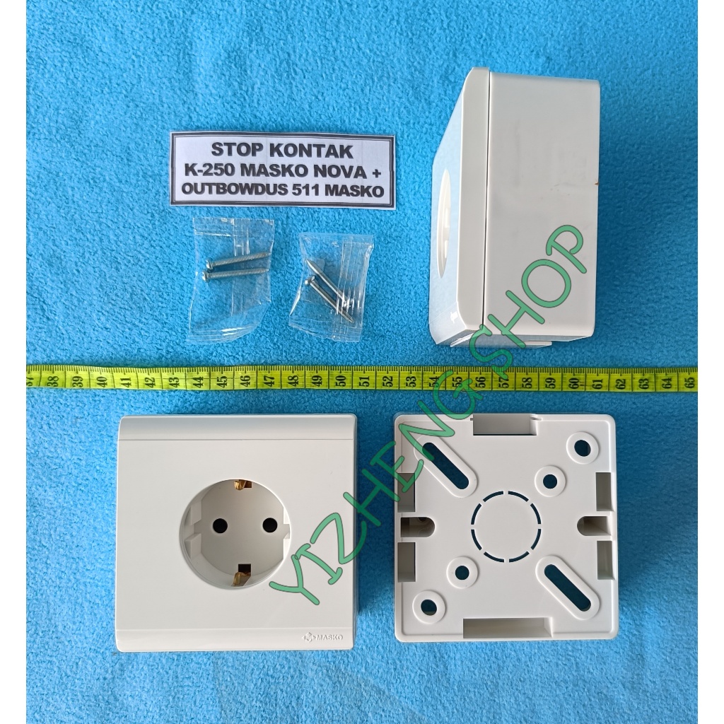 SAKLAR,STOP KONTAK MASKO NOVA + OUTBOW DUS 511 MASKO