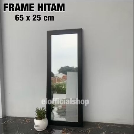 Cermin Frame Hitam preloved
