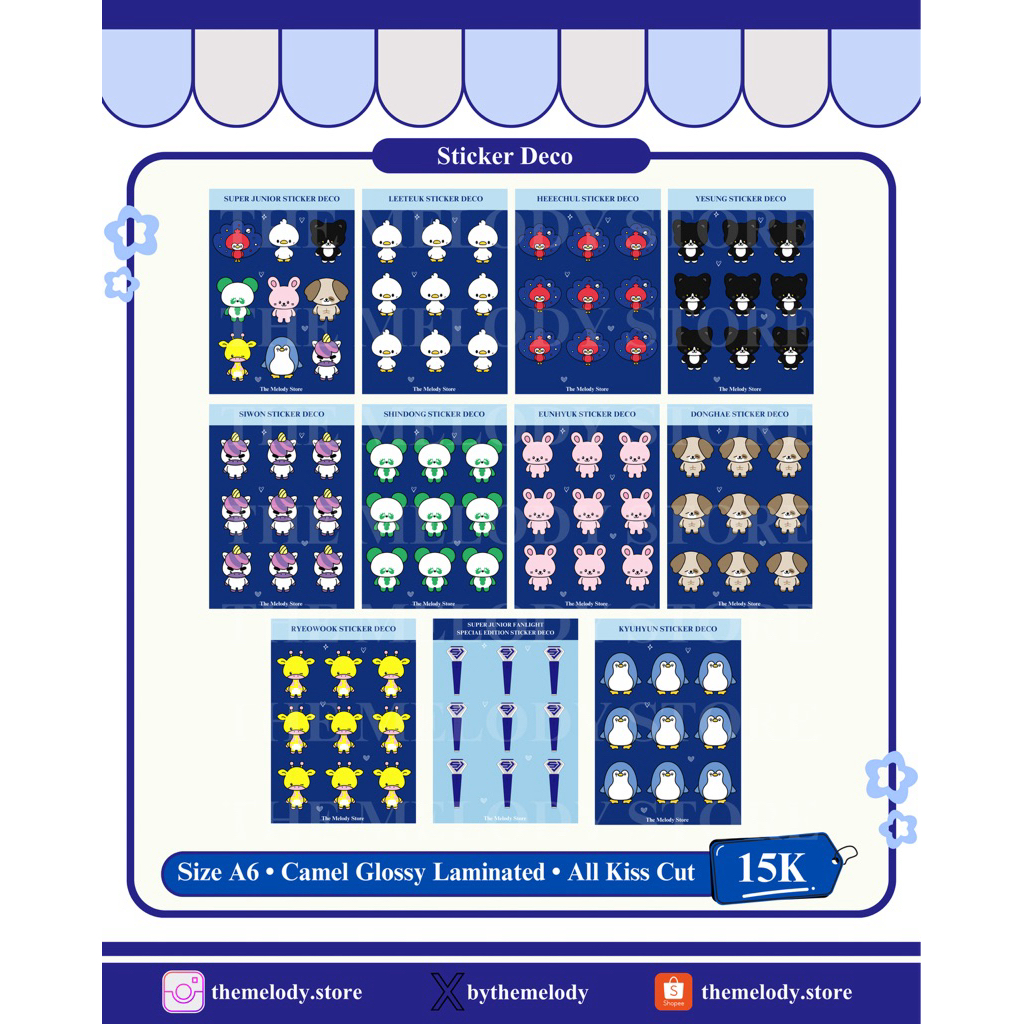 Super Junior • Kyumae • Yenyang Sticker Deco [Leeteuk Yesung Shindong Eunhyuk Heechul Donghae Siwon 