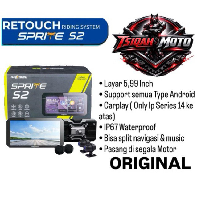 Riding System Retouch Sprite S2 | Kamera Motor | Dashcam Motor