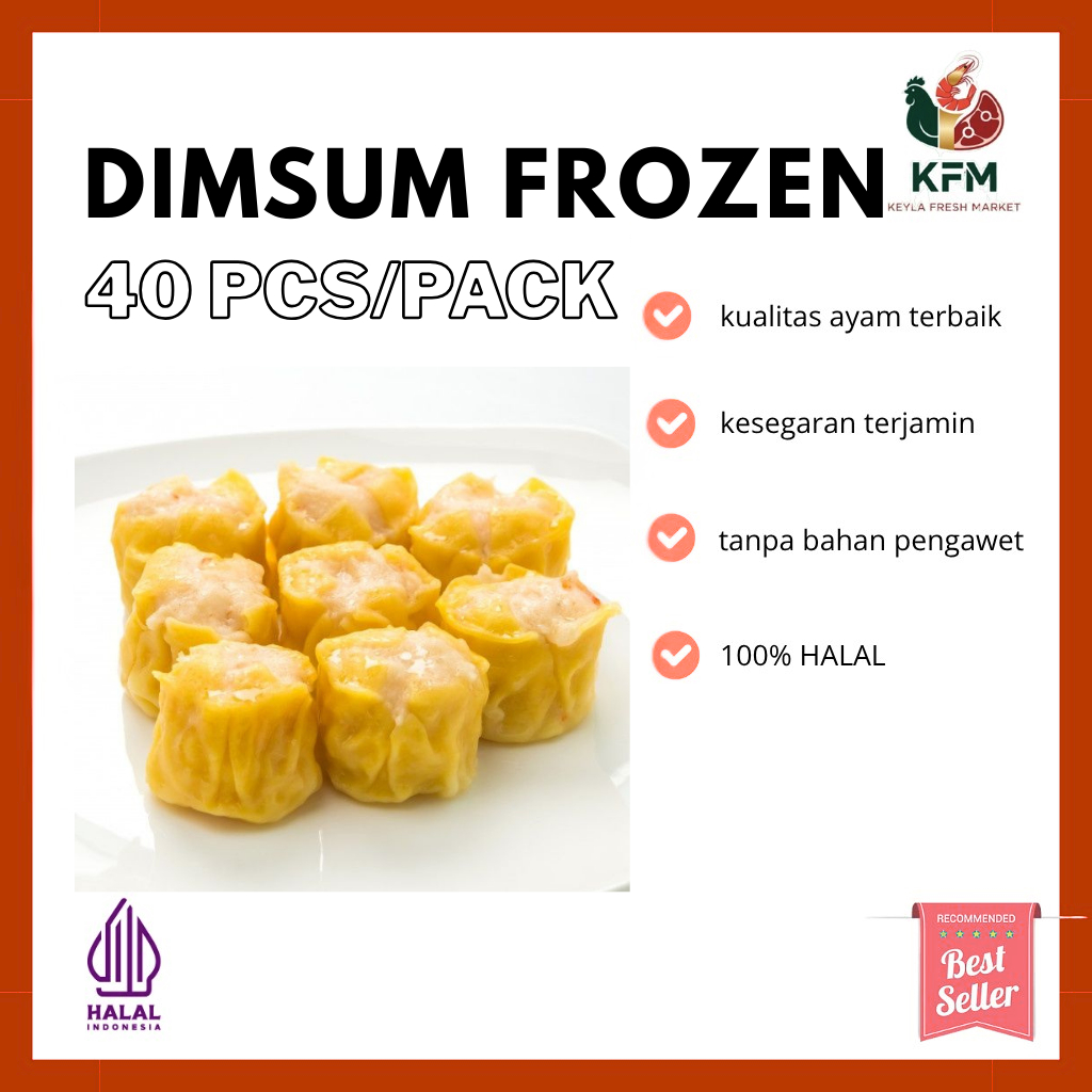 [SURABAYA BARAT] Dimsum Frozen Isi 40pcs / Siomay Ayam Kukus Halal Homemade Surabaya Termurah