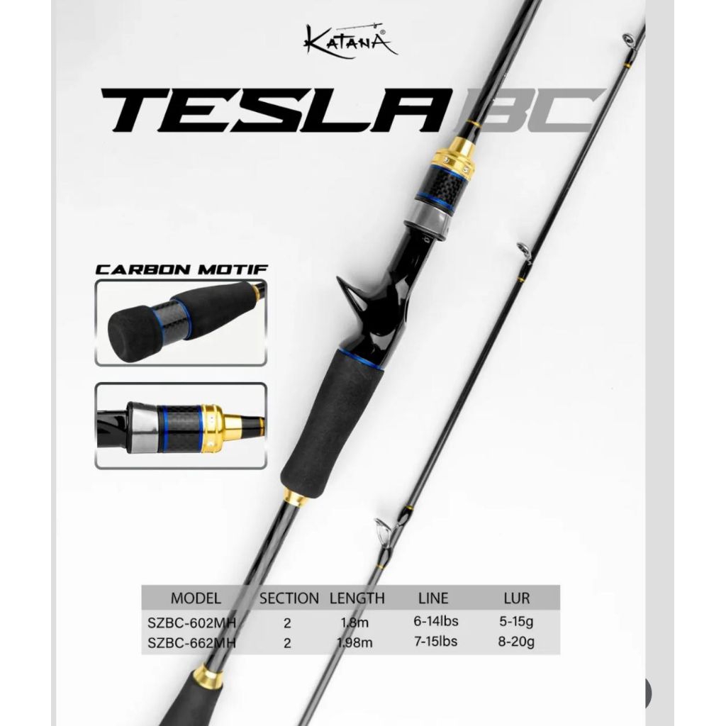 Joran Pancing BC Katana Tesla Bc Bait Casting Solid Carbon 180cm 198cm