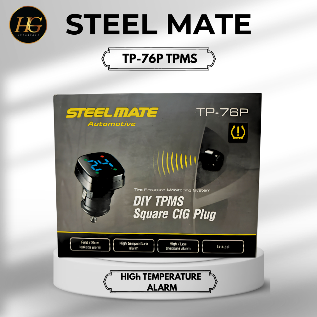 STEELMATE TPMS External Screw-On | TP-76P / 75P / 71P / 70 | Monitor Tekanan Ban Mobil