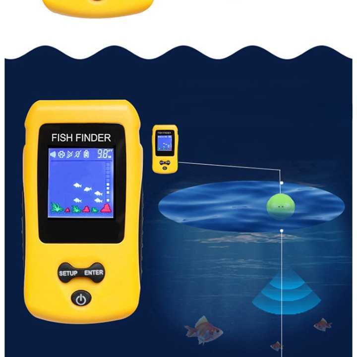 TaffSPORT Alat Pelacak Pendeteksi Ikan Laut Sonar Fish Finder Cable Display 100M - TL8