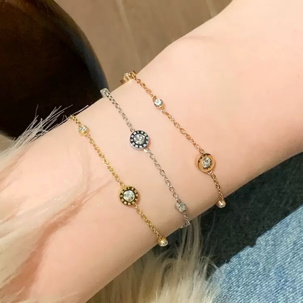 Gelang Titanium Romawi Bulat