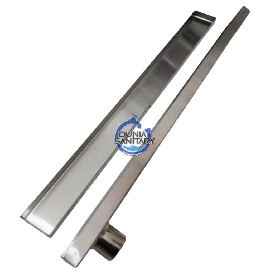 Smart Floor Drain LUBANG SAMPING Stainless Panjang 100 cm / Floor Drain Panjang  80 Cm / Saringan go