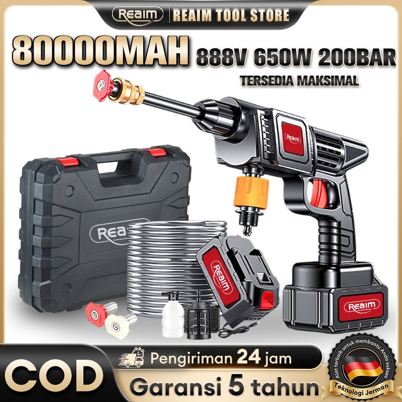 Reaim jet cleaner mesin semprotan Portable mini cuci mobil motor alat cuci motor semprotan kencang