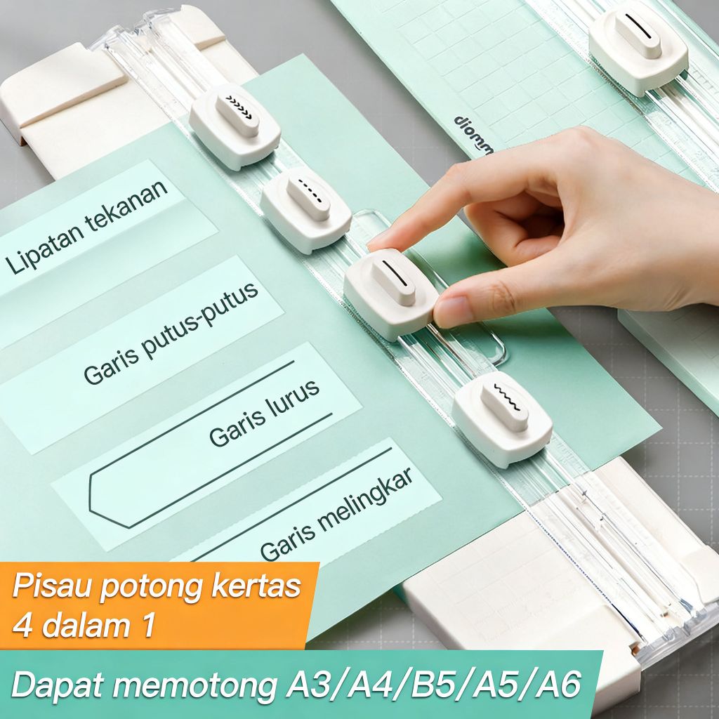 Mesin pemotong kertas 4-in-1, gunting kertas, alat potong kertas manual, pemotong kertas, alat pemot