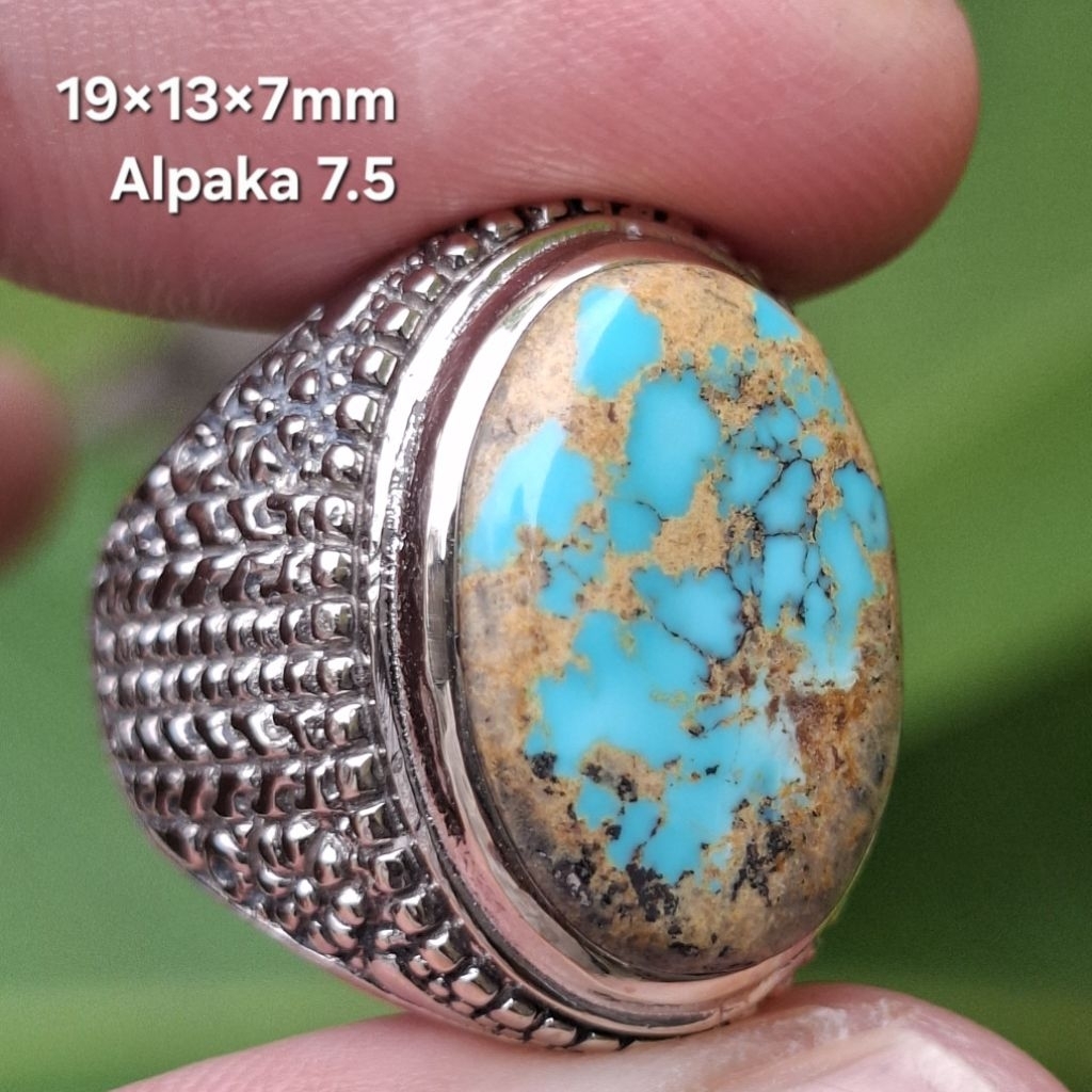 Pirus Persia Alami Biru Serat Emas