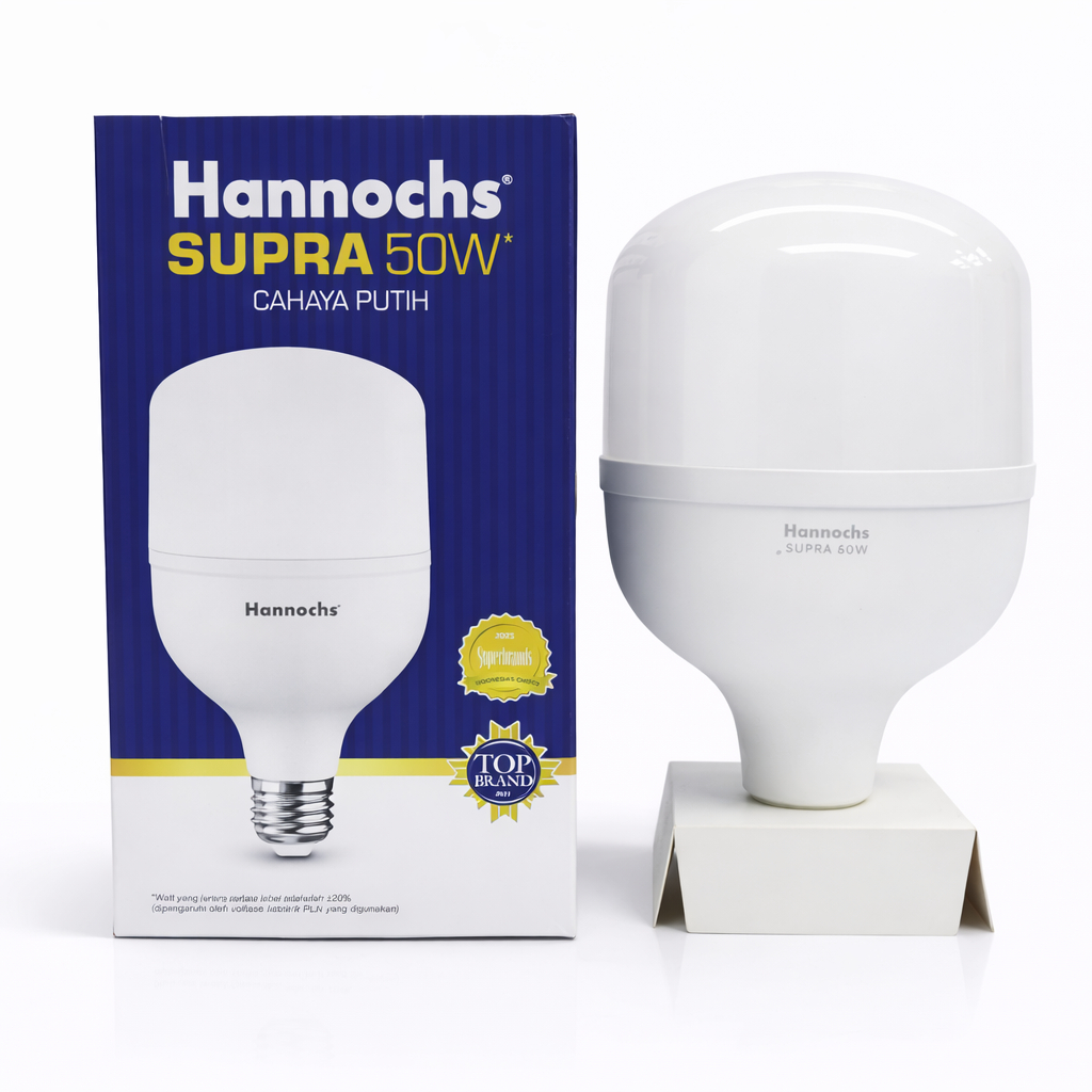 Bola Lampu Led Hannochs Supra 50W - Lampu Led Rumah Terang dan Garansi Resmi