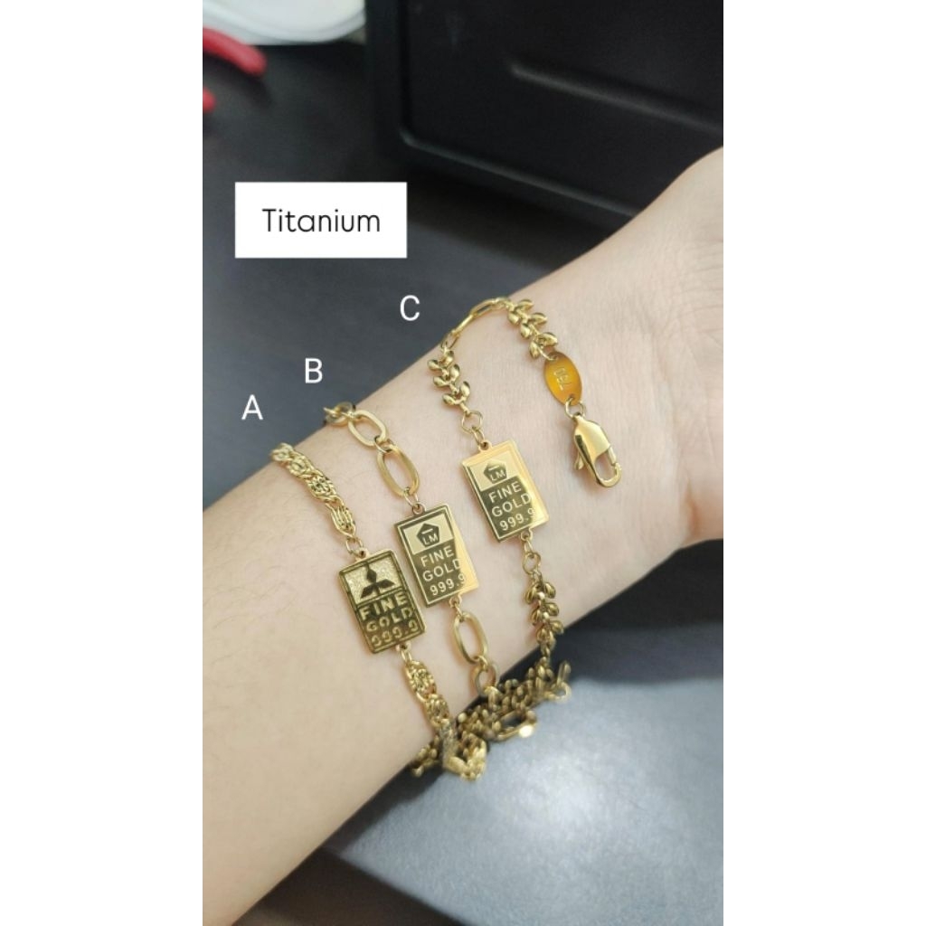 gelang koin rantai titanium