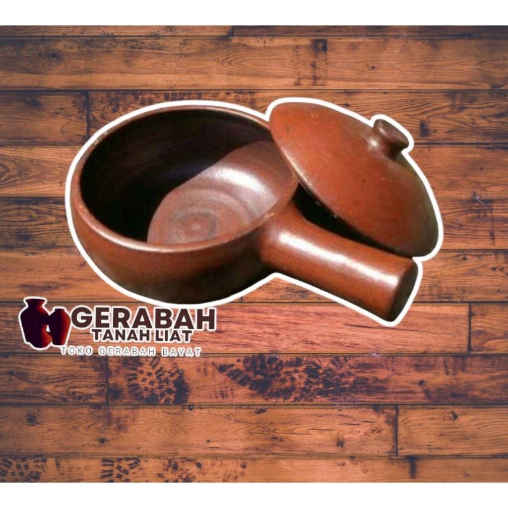 Grosir Teflon Claypot Gerabah Tanah Liat Asli – Panci Sapo Seblak Bakar / Bubur Bakar – 14cm