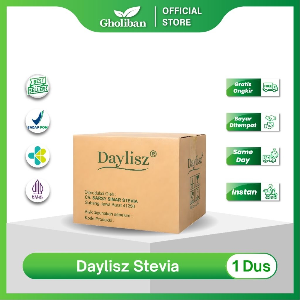 GROSIR DAYLISZ Stevia Sweetener 250ml ( 1 Dus ) Gula Cair Pemanis Alami Rendah Kalori