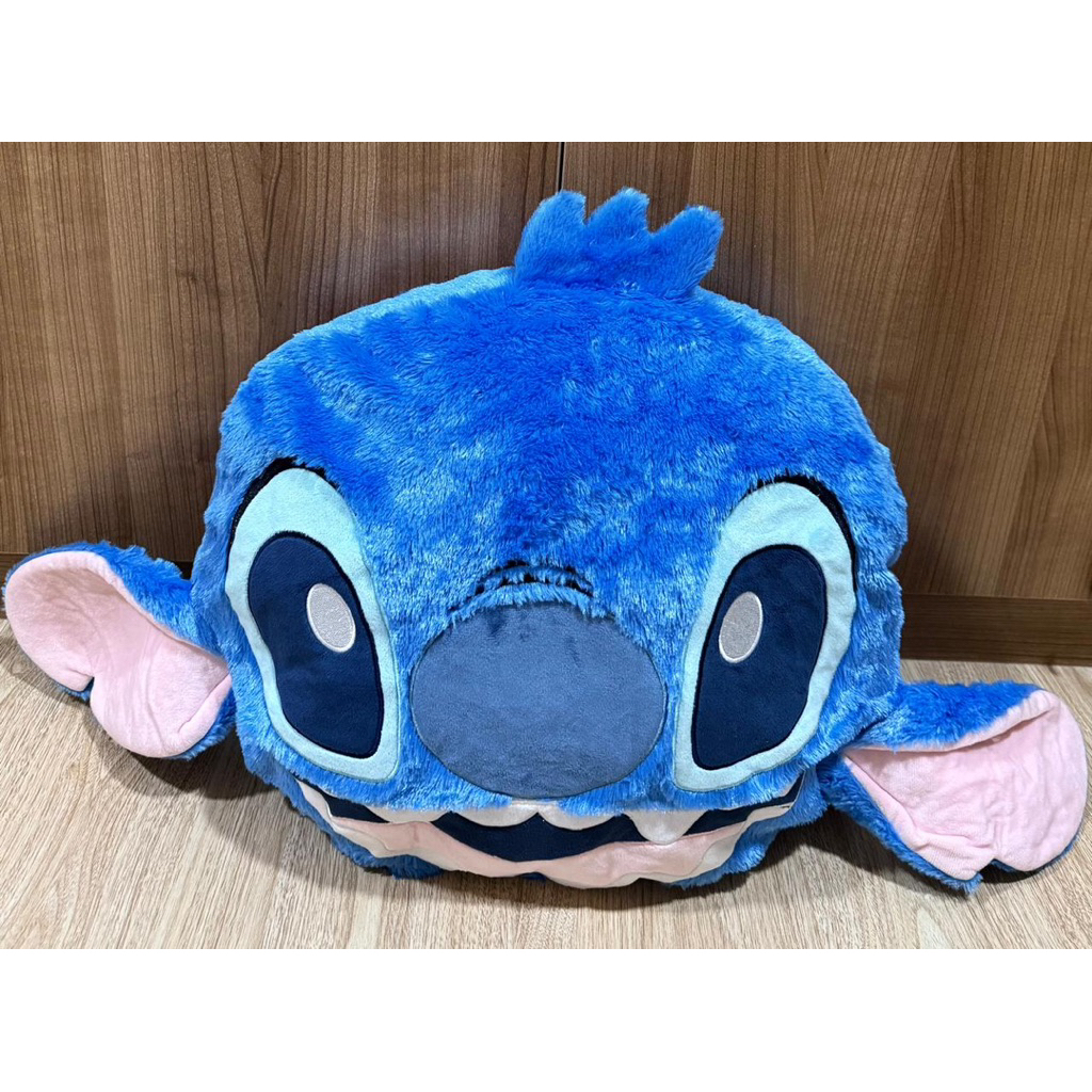 Boneka Plushie Bantal Kepala Stitch Fluffy Jumbo Disney Lilo & Stitch