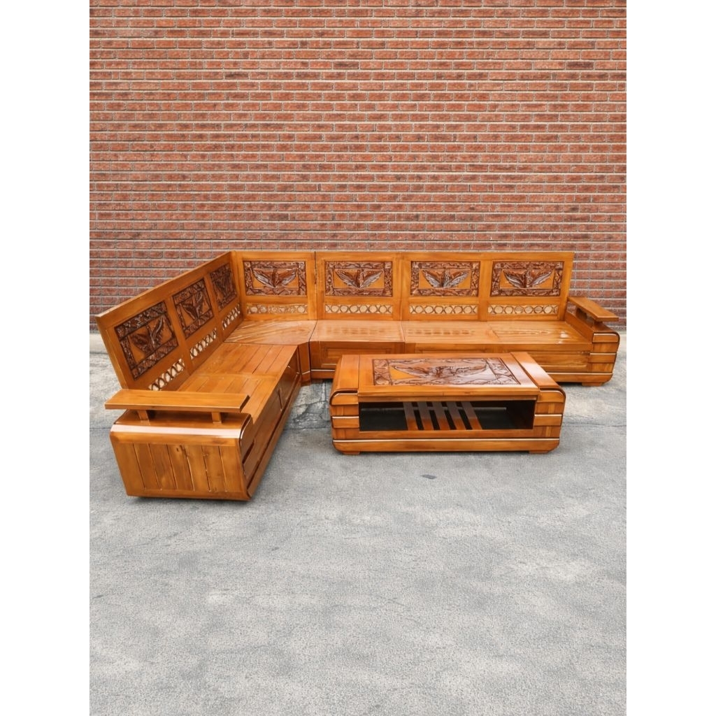 Kursi Sudut Minimalis Sofa L Ruang Tamu  Kursi Tamu Sudut Modern Aesthetic Domini Sofa Sudut Minimal