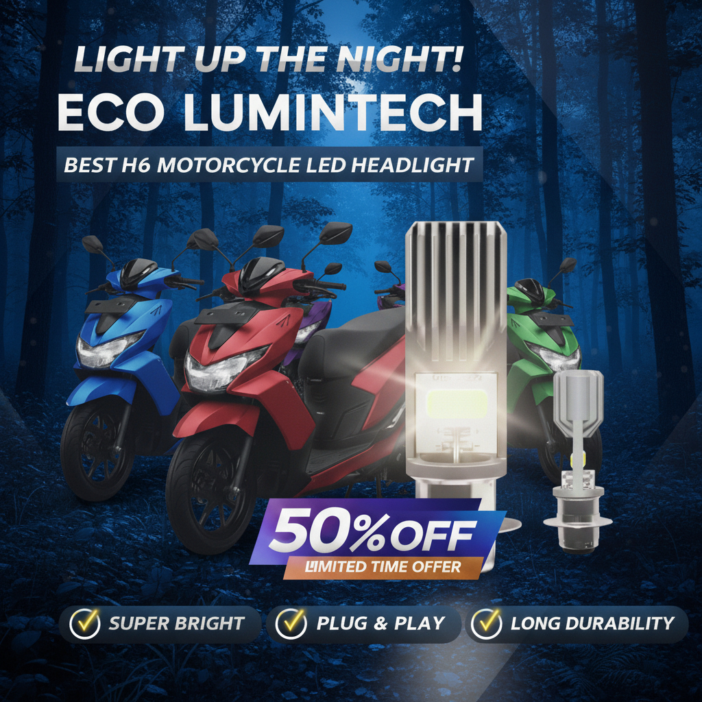 Headlight LED Motor H6 Fokus Tidak Buyar - ECO LUMINTECH