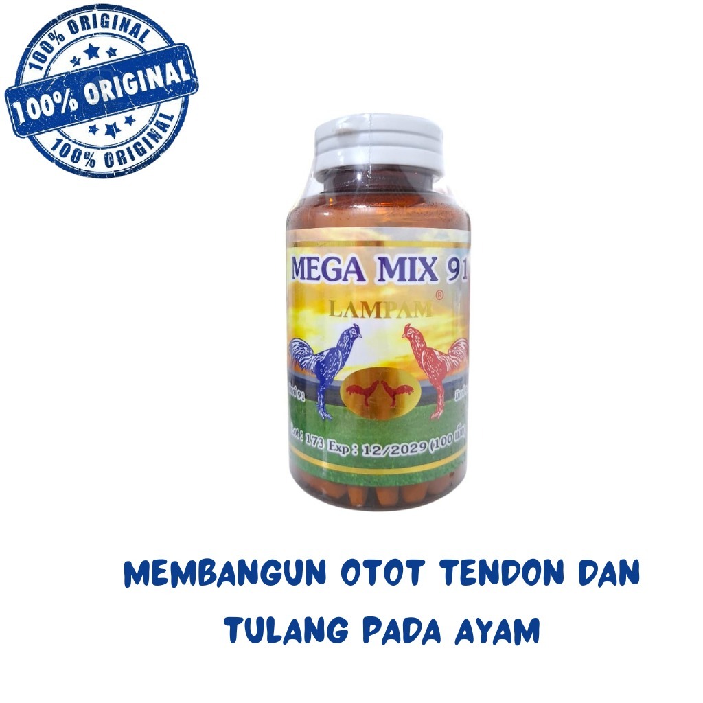 LAMPAM MEGA MIX 91 100 TABLET - menguatkan otot dan tulang ayam