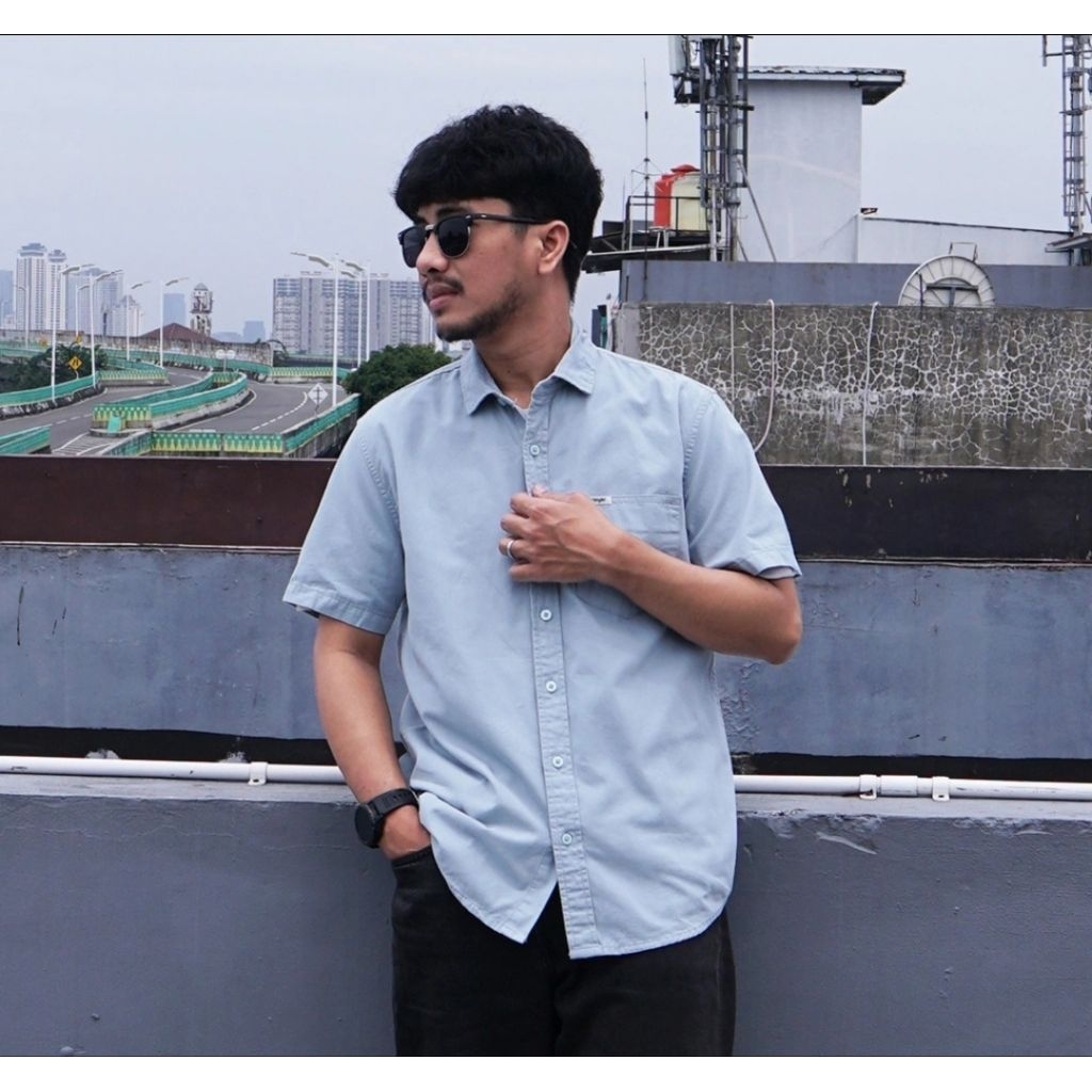 kemeja pendek Wrangler slimfit original