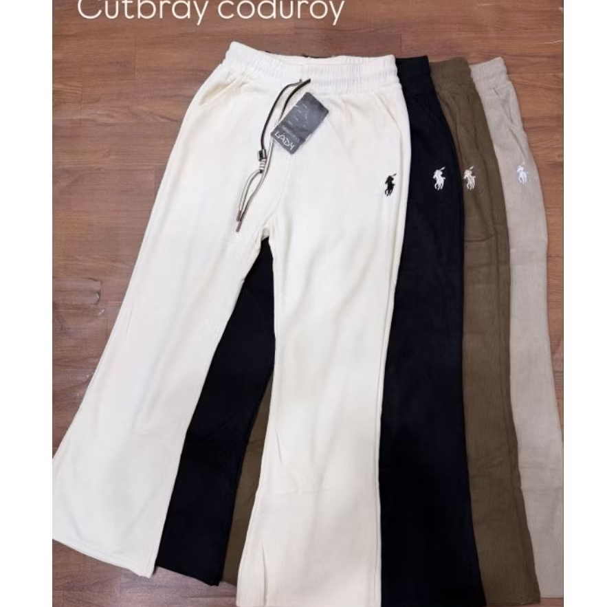 CUTBRAY CORDUROY BERBORDIR FIT TO XL/CELANA PANJANG WANITA KEKINIAN