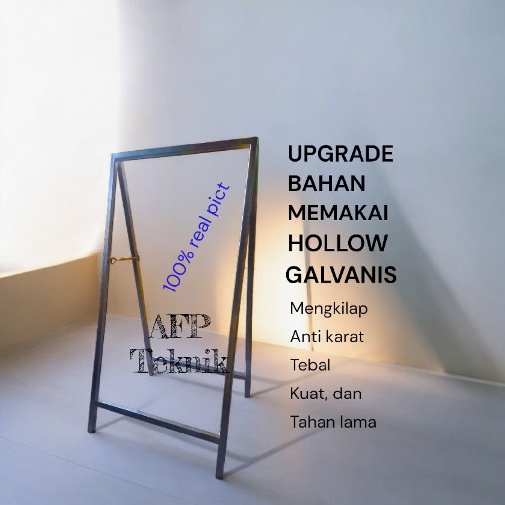 Standing banner lipat hollow galvanis 100x50