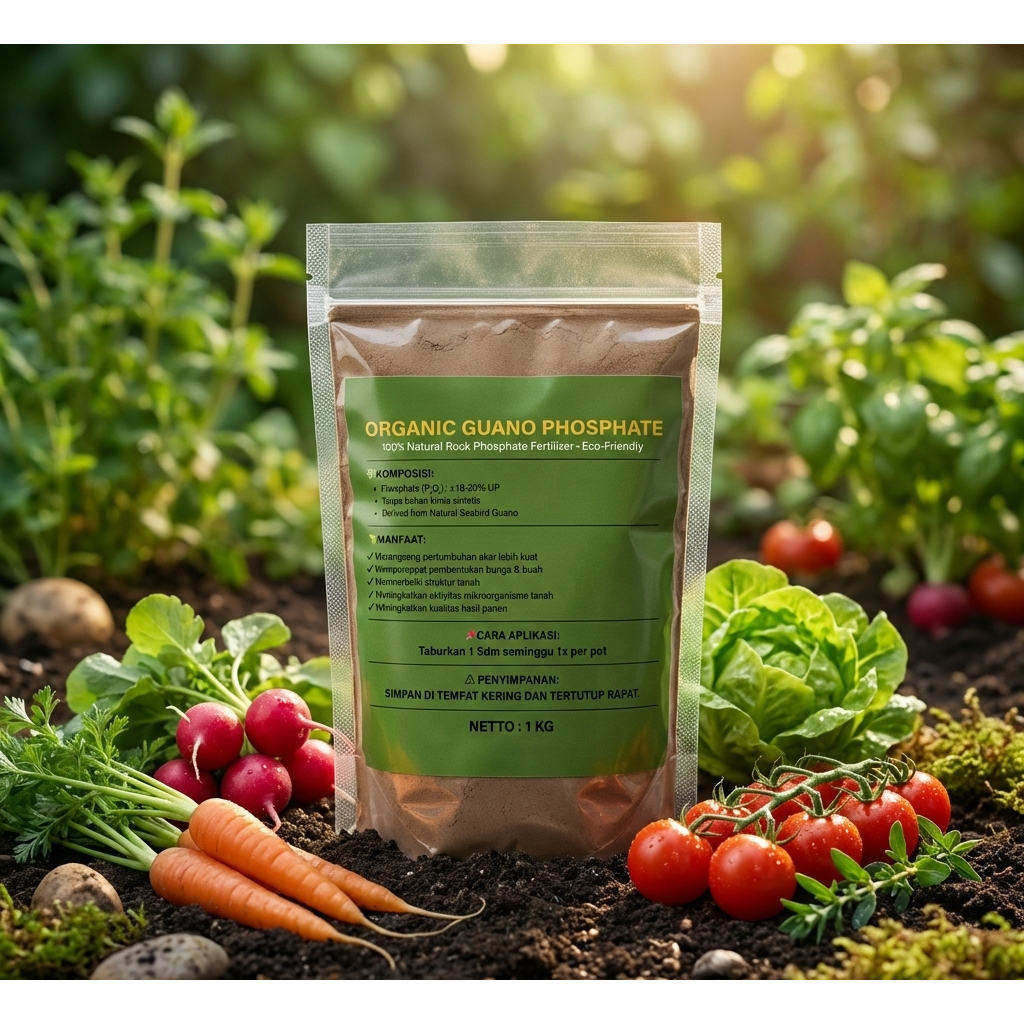 Pupuk Phosphate Guano 1 KG untuk Rumput, Penguat Akar & Batang