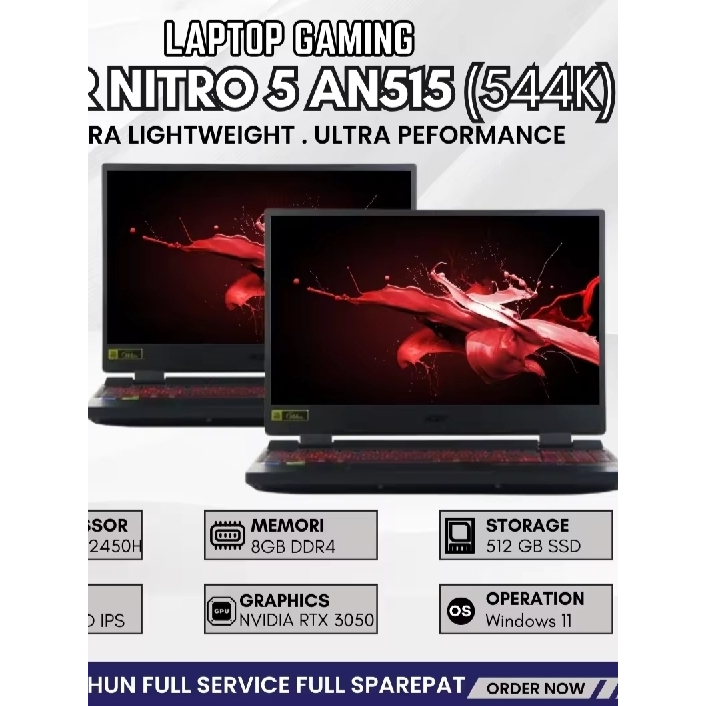 Original Acer Core I5 12450 Ram 8 GB / SSD 512 GB & Acer Core I5 12450H Ram 8 GB / SSD 512 GB Garans