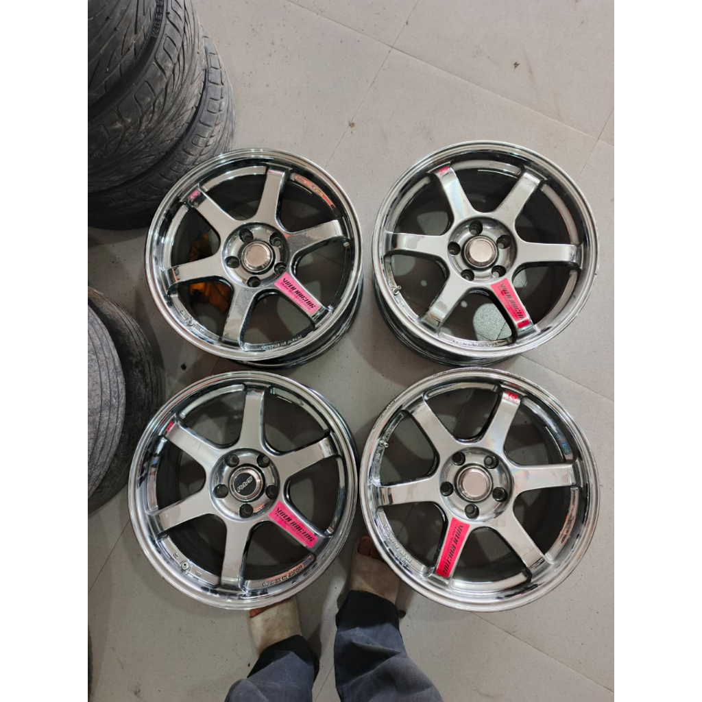 Velg Pelek Mobil Bekas Seken Racing Ring 17 Lubang 5 TE37 R17 H5X114,3