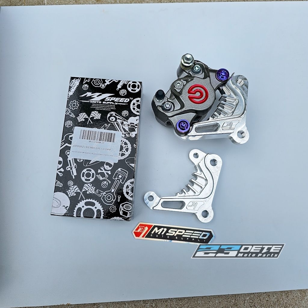Breket kaliper brembo / KTC 2P 2 piston PNP Disc 300mm shock Fiz r / 125 z / jupiter z / kyb jupiter