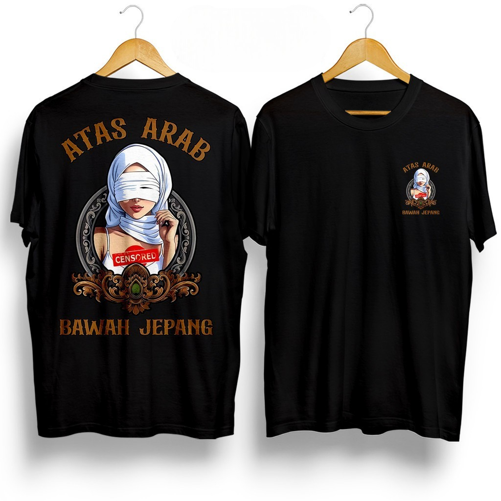 Kaos Atas Arab Bawah Jepang  Baju Kata Kata T-Shirt Viral  Terbaru Keren Pria