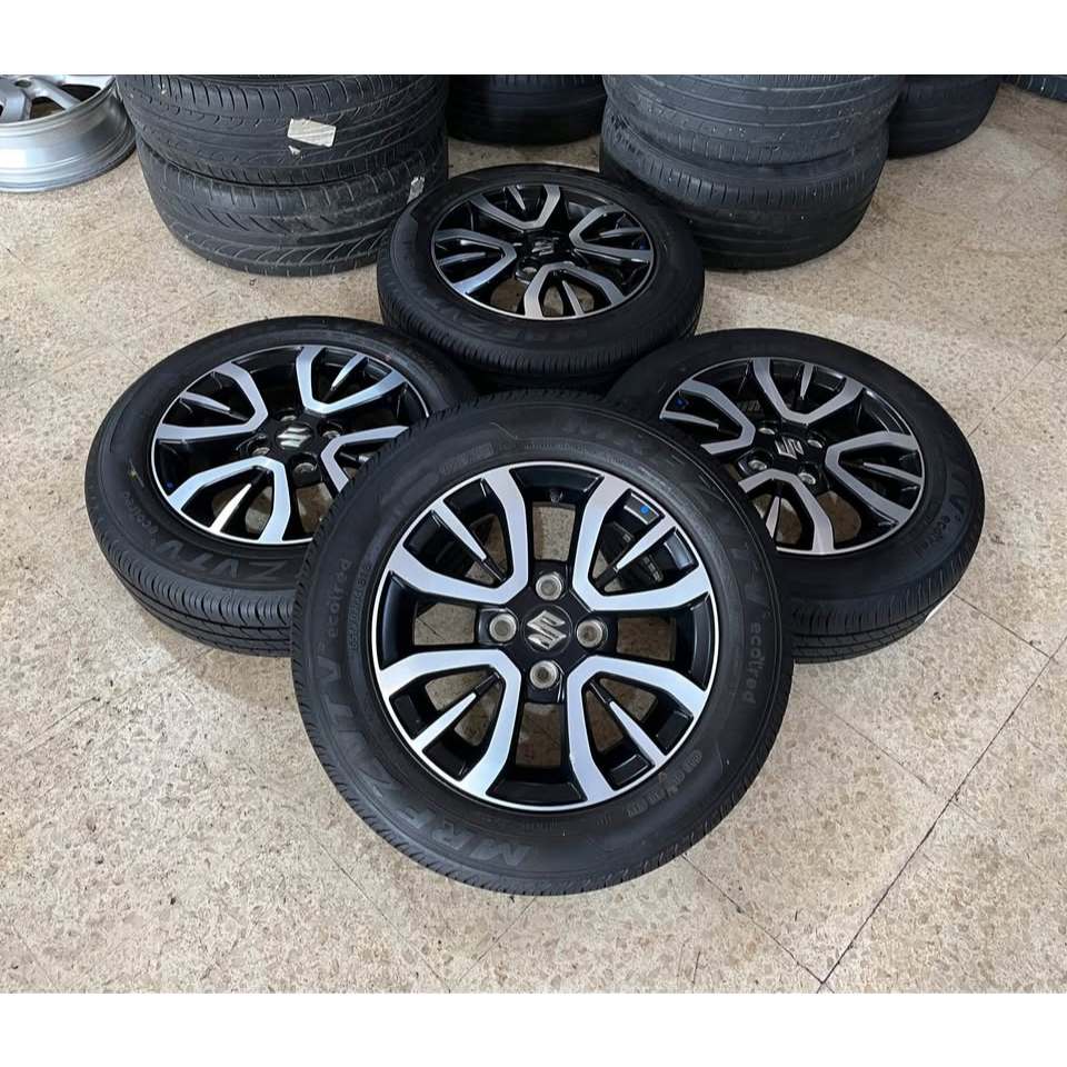 Velg Pelek Mobil Bekas Copotan Ring 14 Lubang 4 STD SPRESSO R14X5 4X100 ET40 BAN 165 70 R14