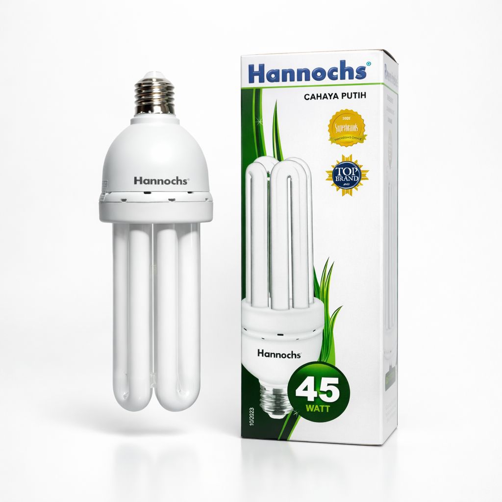 Lampu Jari 45W Hannochs 4U E27 Putih Terang Awet Tahan Lama Garansi Hemat Energi Listrik - PLC LHE J