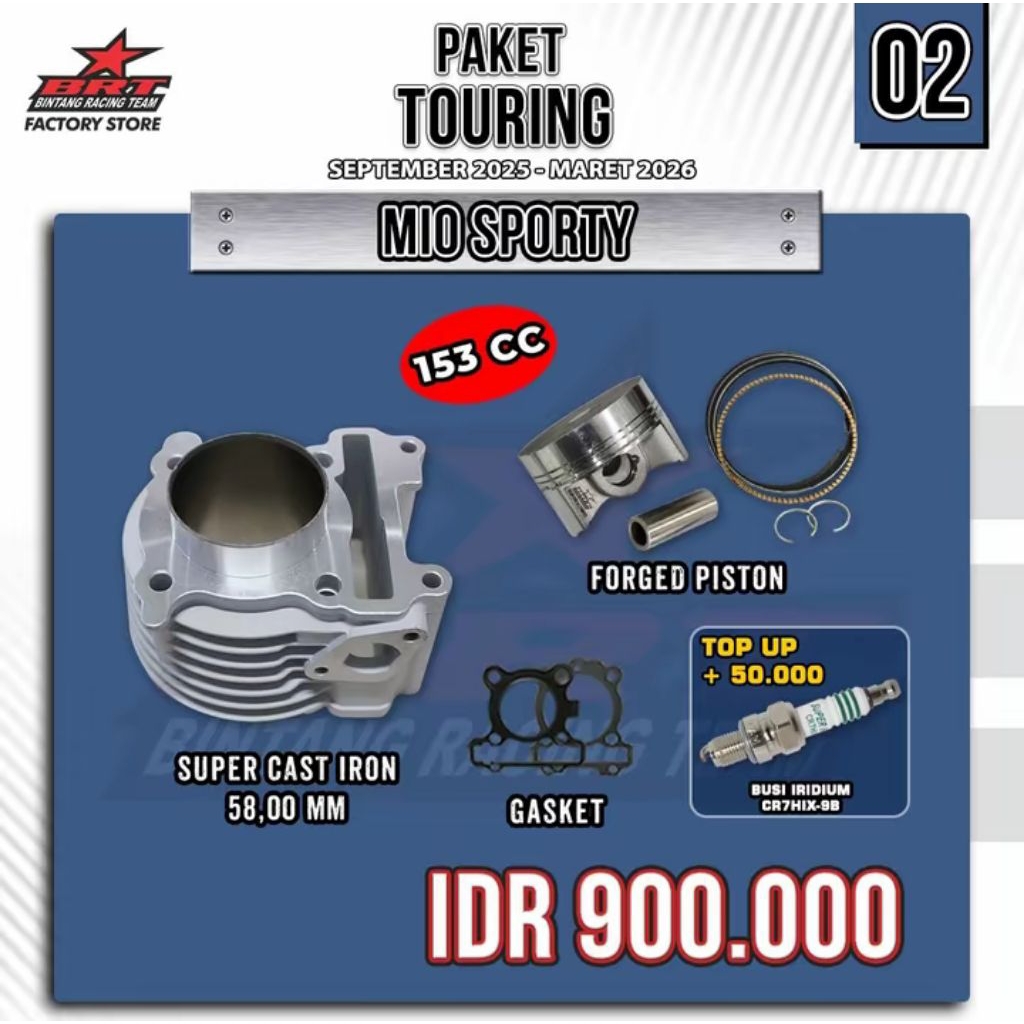 BLOK SEHER MIO SPORTY BRT 58 PAS