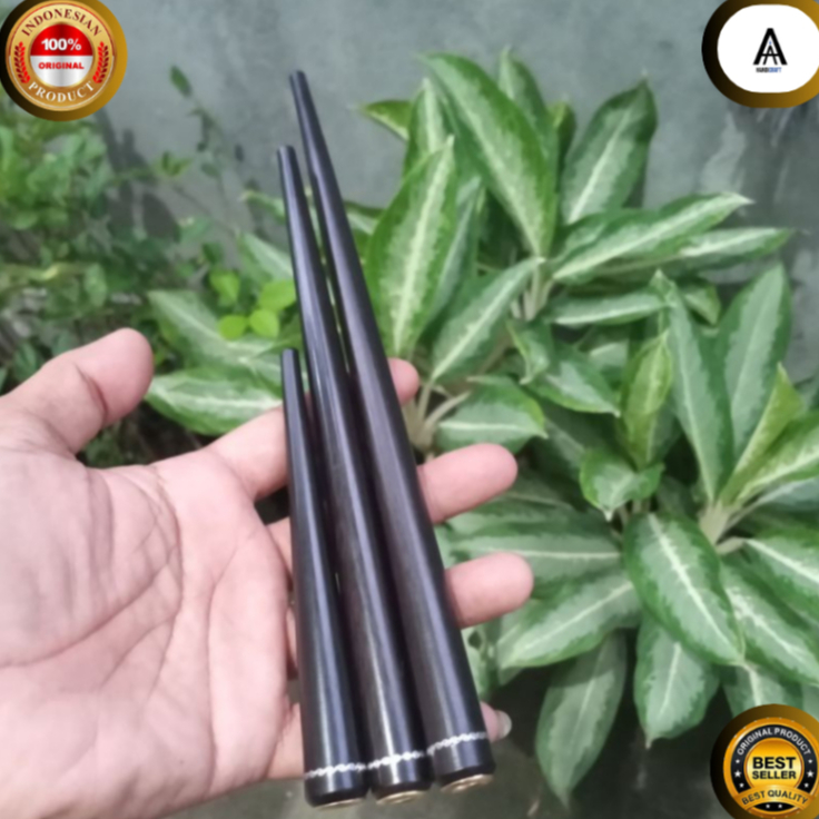 Once pipa rokok kayu galih kelor hitam motif lurus Murah