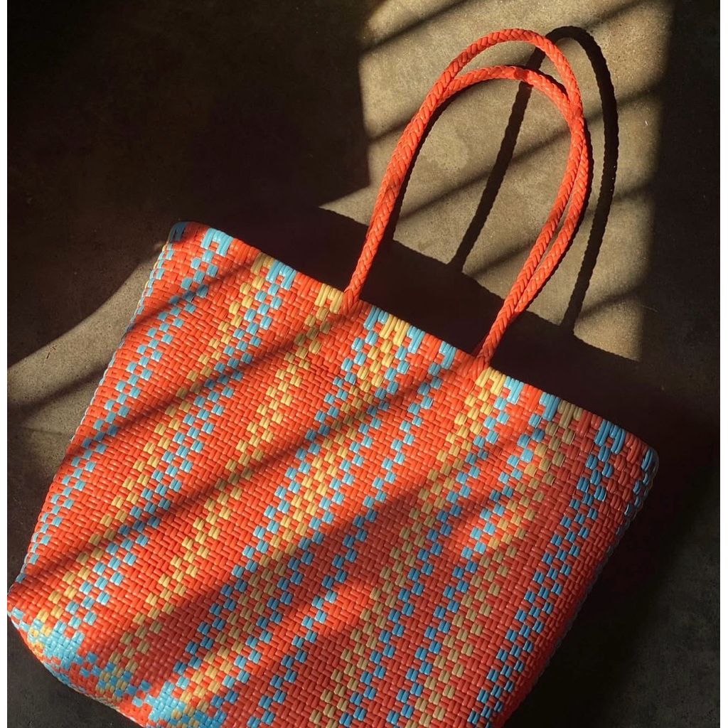 NYZ LIVING - Tas Anyaman Plastik - Totebag dengan Magnet - Expor quality -022