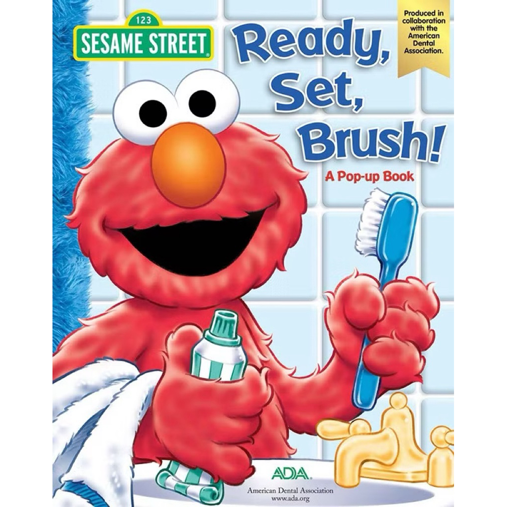 Buku Anak [Board Book] Sesame Street Ready, Set, Brush A Pop-Up Book