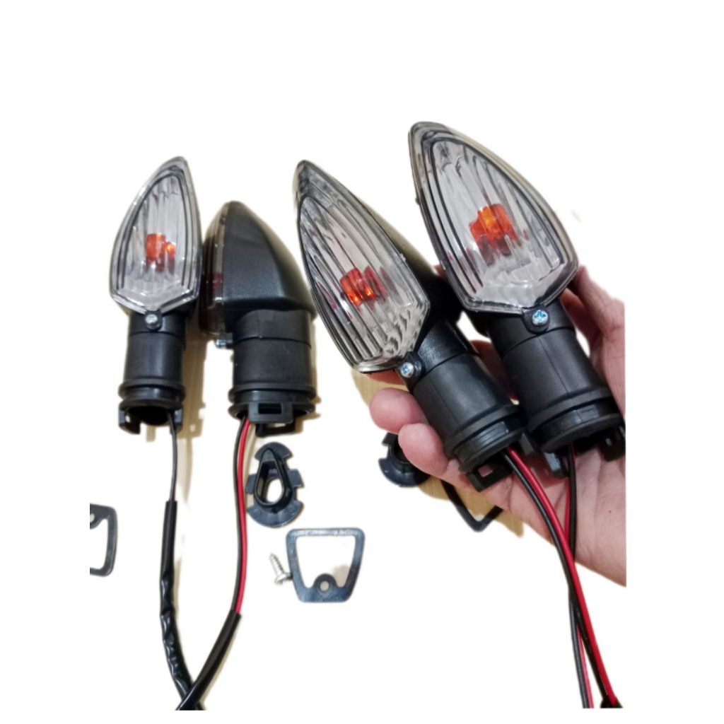 paket 4 pcs lampu Sein standar XABRE/VIXION NEW/NVL/R15/R25 (KAKI KLIP ) UNTUK DEPAN DAN BELAKANG Mi