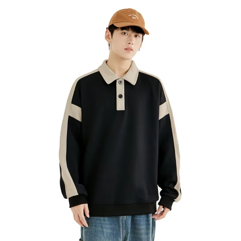 Half Zip Sweater Jaket Sweater Kerah Kombinasi S M L XL XXL 3XL 4XL 5XL 6XL.Sweater half zip