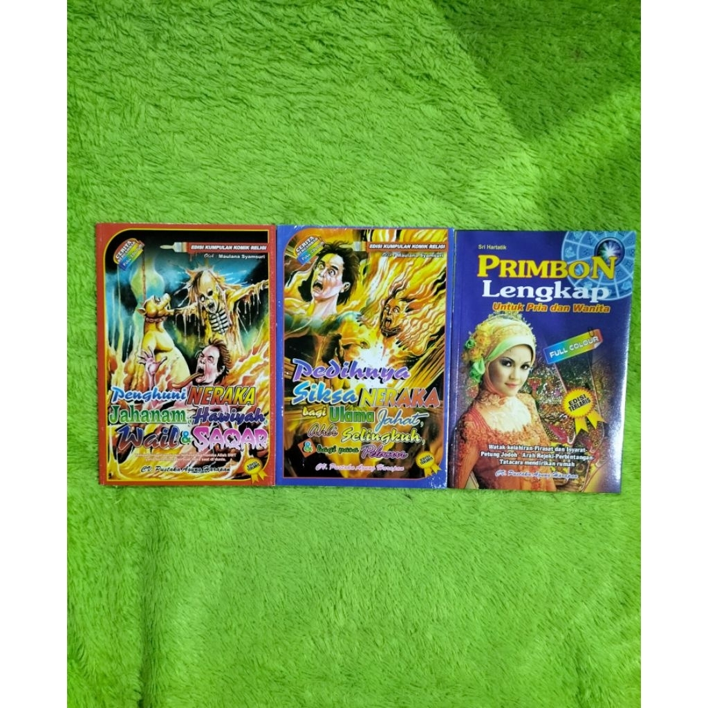 BUKU CERITA BERGAMBAR EDISI KUMPULAN KOMIK RELIGI PENGHUNI DAN PEDIHNYA SIKSA NERAKA PRIMBON LENGKAP