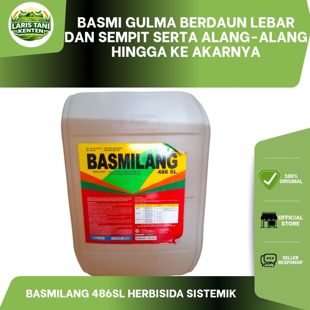 HERBISIDA SISTEMIK BASMILANG 486SL ISI 20 LITER