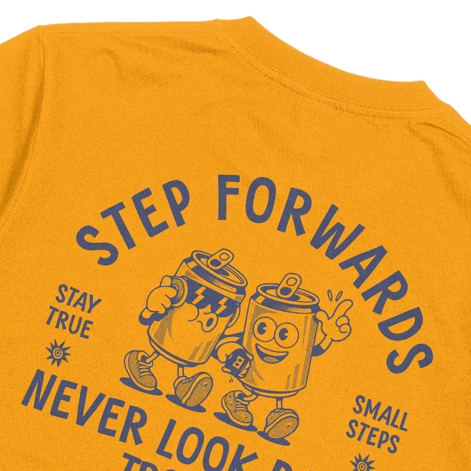 Troy Company Tshirt Yellow Mustard Never Look Back - Kaos Kuning Mustard Lengan Pendek MTD 3559