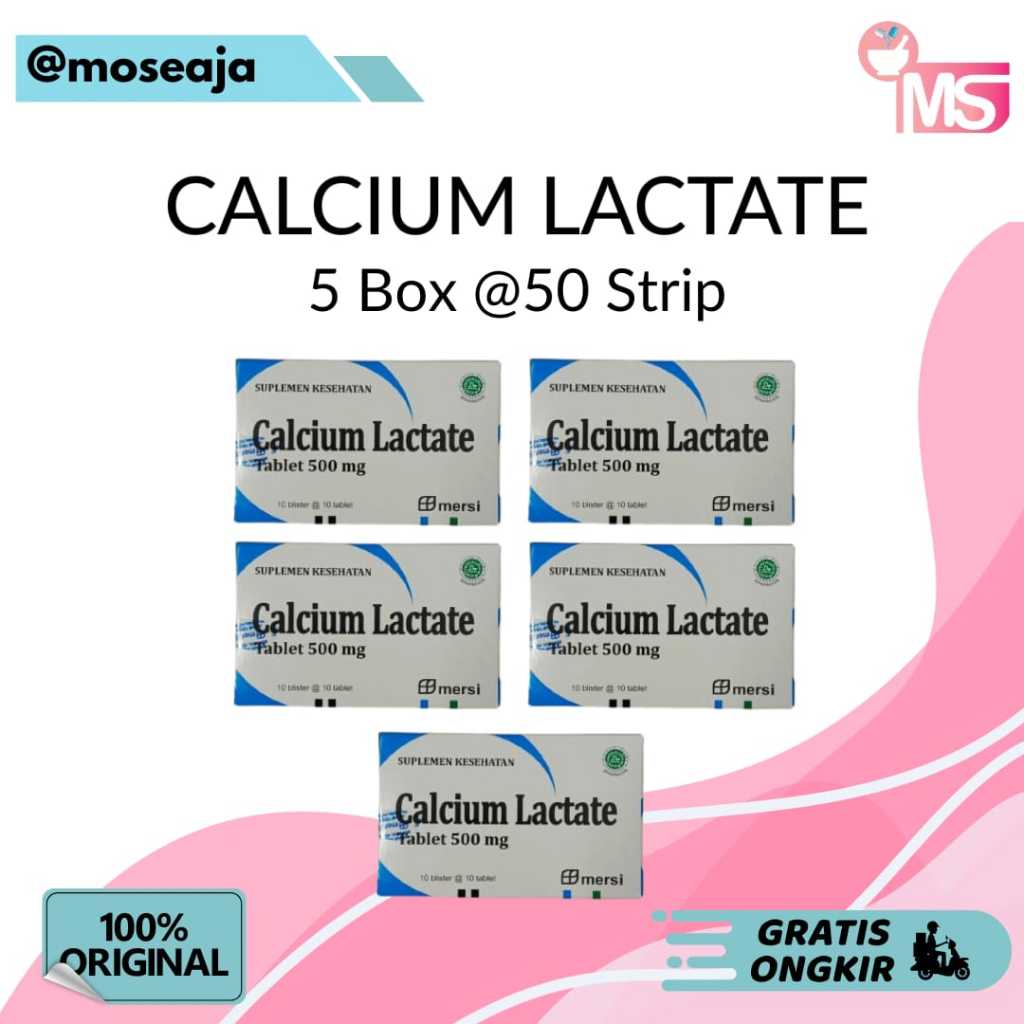 CALCIUM LACTATE MERSI 500 MG 50 STRIP/5 Box