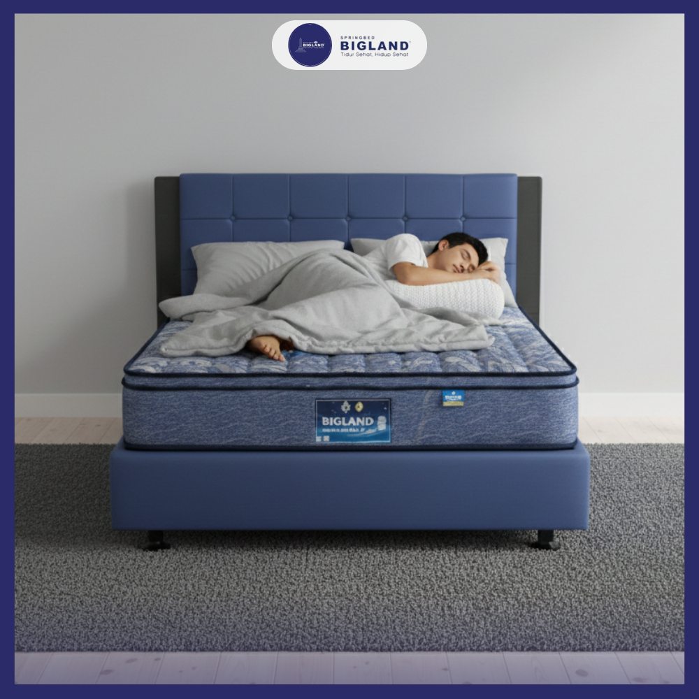 Kasur springbed (plus top) type superior by Bigland ukuran 100x200, 120x200, 140x200, 160x200, 180x2