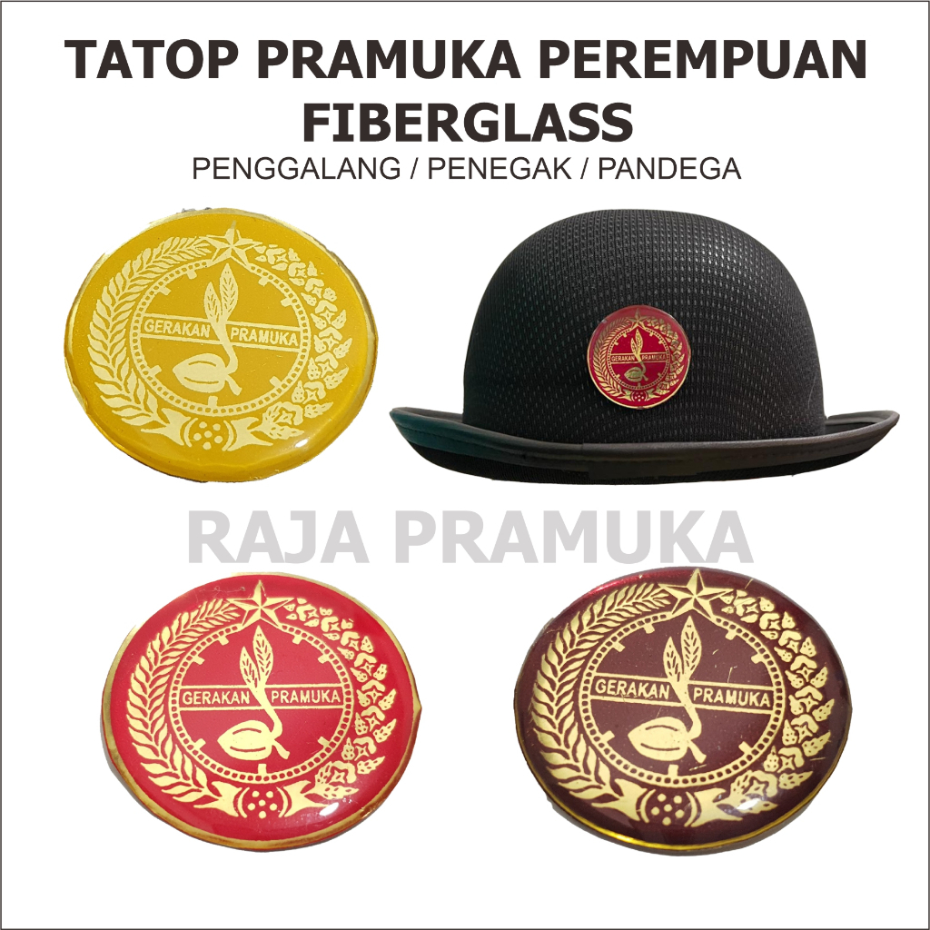 Emblem Topi Boni Tatop Boni Pramuka Putri Fiberglass Premium
